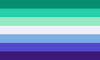 The gay men pride flag